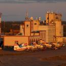 Naryan-Mar Airport during midnight sun (June 2014)