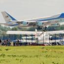 Air Force One landing at Warsaw Frederic Chopin Airport